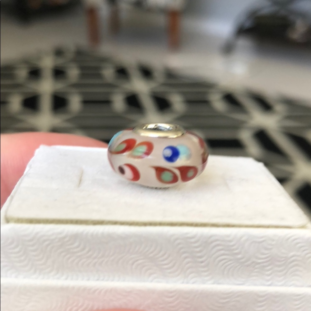 Authentic Pandora Peacock Folklore Murano RARE RETIRED - Picture 4 of 6